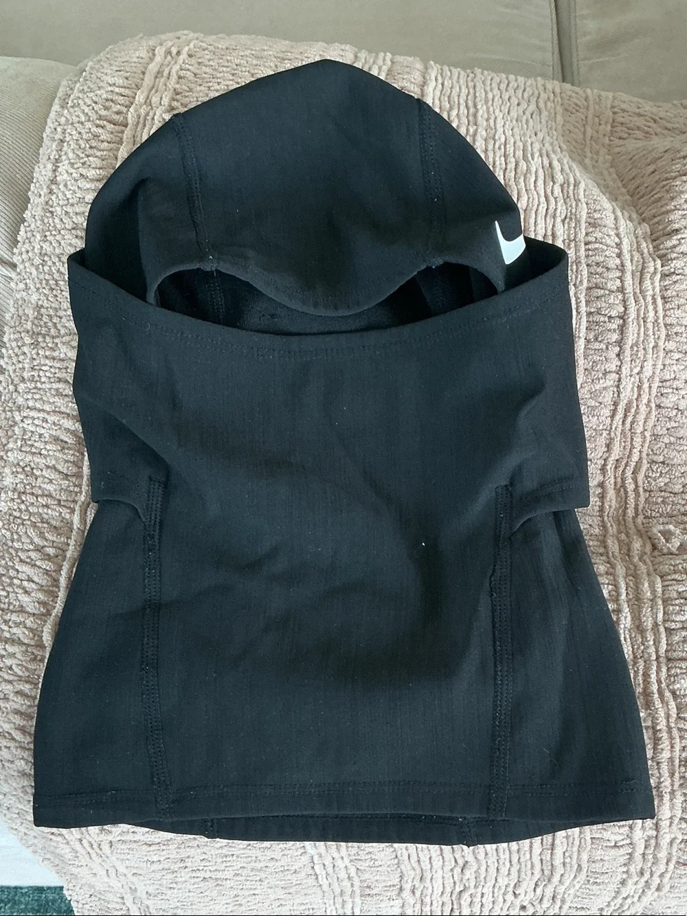 Nike Black Hooded Neck Gaiter Top